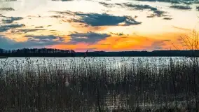 Zachód słońca nad jeziorem Stręgiel - zdjęcie 25