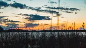 Zachód słońca nad jeziorem Stręgiel - zdjęcie 32