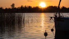 Zachód słońca nad jeziorem Boczne, widoczny z Rydzewa - zdjęcie 23