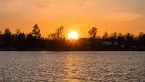 Zachód słońca nad jeziorem Boczne, widoczny z Rydzewa - zdjęcie 35