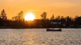 Zachód słońca nad jeziorem Boczne, widoczny z Rydzewa - zdjęcie 6