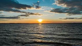 Zachód słońca nad jeziorem Dobskim, kwiecień 2022 - zdjęcie 4