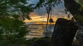 Zachód słońca nad jeziorem Dargin, maj 2022 r. - zdjęcie 8