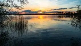 Zachód słońca nad jeziorem Niegocin, maj 2022 r. - zdjęcie 1