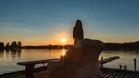 Zachód słońca nad jeziorem Bocznym, Marina Lester Club - zdjęcie 7