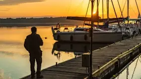 Wschód słońca nad jeziorem Mamry, Stanica Wodna Kietlice, czerwiec 2022 - zdjęcie 42