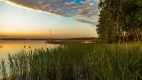 Wschód słońca nad jeziorem Mamry, Stanica Wodna Kietlice, czerwiec 2022 - zdjęcie 39