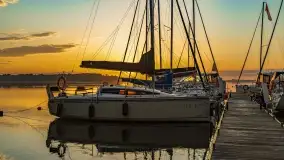 Wschód słońca nad jeziorem Mamry, Stanica Wodna Kietlice, czerwiec 2022 - zdjęcie 46