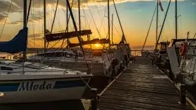 Wschód słońca nad jeziorem Mamry, Stanica Wodna Kietlice, czerwiec 2022 - zdjęcie 52