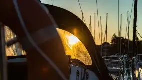 Zachód słońca w porcie AZS Wilkasy - zdjęcie 35