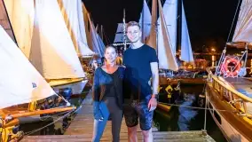Nocne zdjęcia z XXIII zlotu klubu Jacht Oldtimet, Stranda, sierpień 2022 - zdjęcie 39