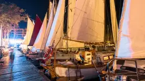 Nocne zdjęcia z XXIII zlotu klubu Jacht Oldtimet, Stranda, sierpień 2022 - zdjęcie 48