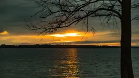 Pochmurny zachód słońca w Pierkunowie nad Kisajnem - zdjęcie 12