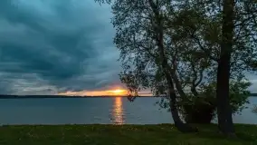 Pochmurny zachód słońca w Pierkunowie nad Kisajnem - zdjęcie 7