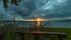 Pochmurny zachód słońca w Pierkunowie nad Kisajnem - zdjęcie 4