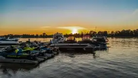 Zachód słońca nad jeziorem Bocznym, sierpień 2022 - zdjęcie 1