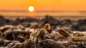 Grudniowy zachód słońca nad jeziorem Dargin, Nowy Harsz - zdjęcie 19