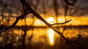 Grudniowy zachód słońca nad jeziorem Łabap - zdjęcie 31