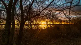 Grudniowy zachód słońca nad jeziorem Łabap - zdjęcie 32