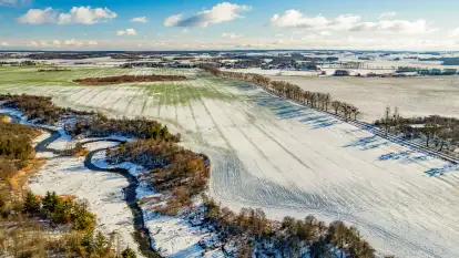 Rzeka Dajna i okolice, luty 2023
