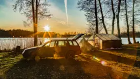 Kolejny zachód nad jeziorem Ryńskim, luty 2023 - zdjęcie 11