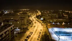 Nocne Giżycko z lotu ptaka, marzec 2023 r. - zdjęcie 9