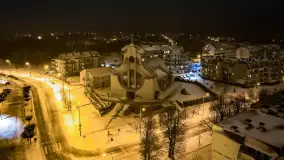 Nocne Giżycko z lotu ptaka, marzec 2023 r. - zdjęcie 10