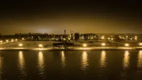 Nocne Giżycko z lotu ptaka, marzec 2023 r. - zdjęcie 3