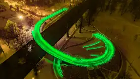 Nocne Giżycko z lotu ptaka, marzec 2023 r. - zdjęcie 19