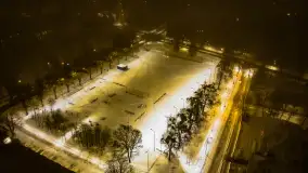 Nocne Giżycko z lotu ptaka, marzec 2023 r. - zdjęcie 26