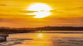 Zachód słońca nad jeziorem Mamry, plaża miejska w Węgorzewie - zdjęcie 32