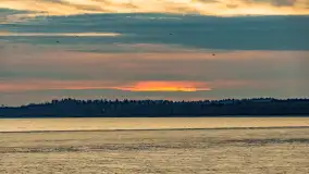 Zachód słońca nad jeziorem Mamry, plaża miejska w Węgorzewie - zdjęcie 19