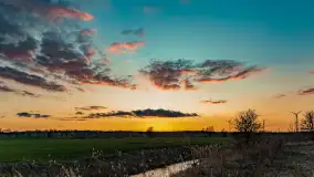 Zachód słońca nad rzeką Guber, kwiecień 2023 r. - zdjęcie 52