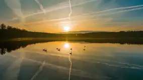 Wschód słońca nad jeziorem Dejguny, kwiecień 2023 r. - zdjęcie 19