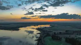 Zachód słońca nad jeziorem Dejguny, Lisi Ogon, kwiecień 2023 r. - zdjęcie 21