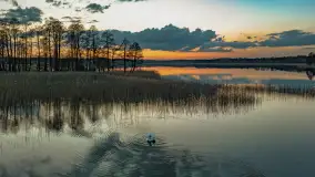 Zachód słońca nad jeziorem Dejguny, Lisi Ogon, kwiecień 2023 r. - zdjęcie 46