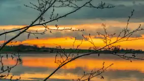 Zachód słońca nad jeziorem Dejgunek, kwiecień 2023 r.  - zdjęcie 6