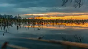 Zachód słońca nad jeziorem Dejgunek, kwiecień 2023 r.  - zdjęcie 8