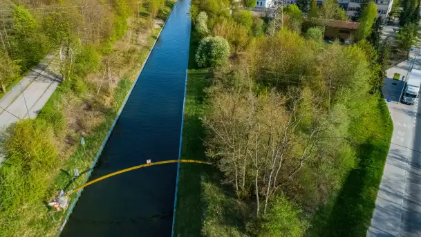 Kanał Niegociński na zdjęciach z drona, maj 2023 r. - zdjęcie 4