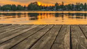 Zachód słońca nad jeziorem Bocznym w Rydzewie - zdjęcie 7