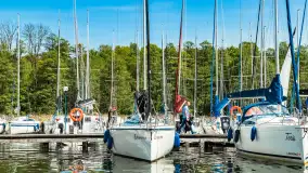 Port Piękna Góra nad jeziorem Tajty, maj 2023 r. - zdjęcie 8