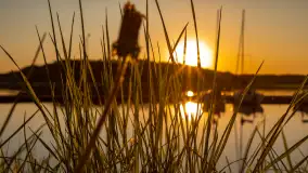 Zachód słońca nad jeziorem Kisajno widziany z dawnego Almaturu - zdjęcie 6
