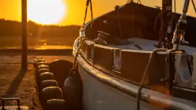 Zachód słońca nad jeziorem Kisajno widziany z dawnego Almaturu - zdjęcie 23