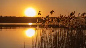 Zachód słońca nad jeziorem Kisajno widziany z dawnego Almaturu - zdjęcie 21