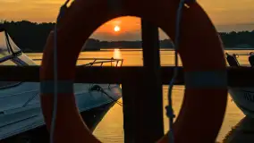 Wschód słońca nad jeziorem Kisajno, Łabędzi Ostrów, czerwiec 2023 r. - zdjęcie 13