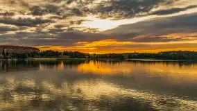 Zachód słońca nad jeziorem Tałty w Mikołajkach, czerwiec 2023 r. - zdjęcie 19