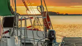 Wschód słońca nad jeziorem Mamry, Stanica Wodna Kietlice, sierpień 2023 r. - zdjęcie 50