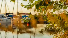 Wschód słońca nad jeziorem Mamry, Stanica Wodna Kietlice, sierpień 2023 r. - zdjęcie 30