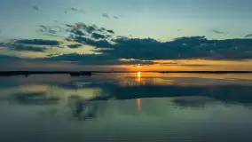 Zachód słońca, jezioro Dargin i wyspa Poganckie Kępy - zdjęcie 9