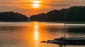 Zachód słońca nad jeziorem Kisajno, wrzesień 2023 r. - zdjęcie 8